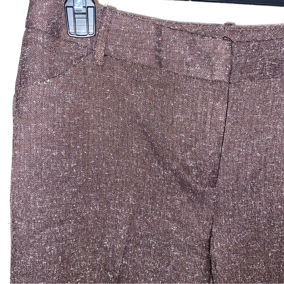 Studio Works Womens Dress Pants Slacks Size 10 Brown Herringbone Polyester Rayon - Picture 5 of 14